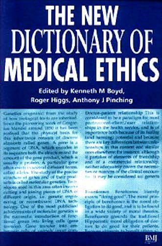 Portada del libro 9780727910011 The New Dictionary of Medical Ethics