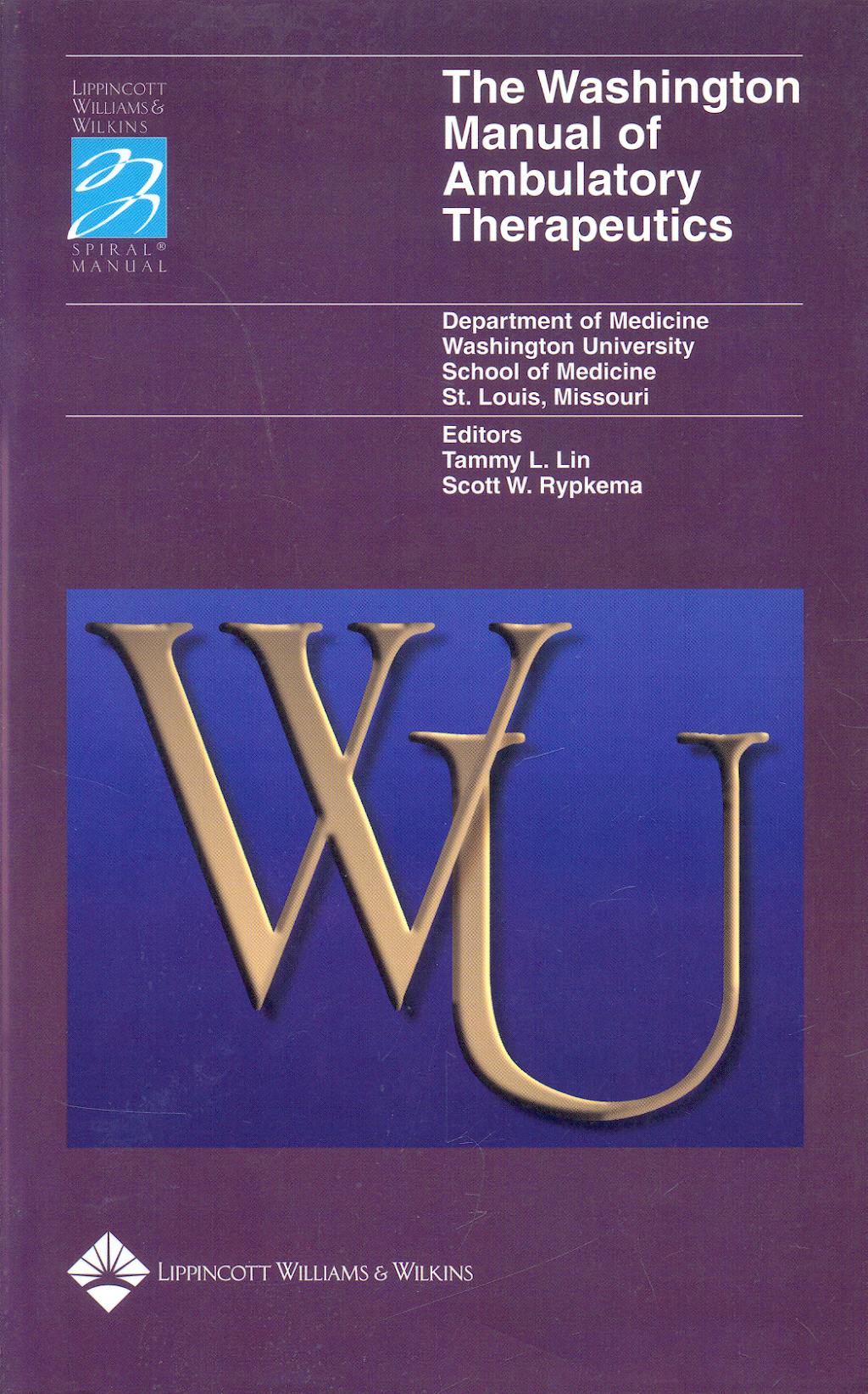 Portada del libro 9780781735704 Washington Manual of Ambulatory Therapeutics