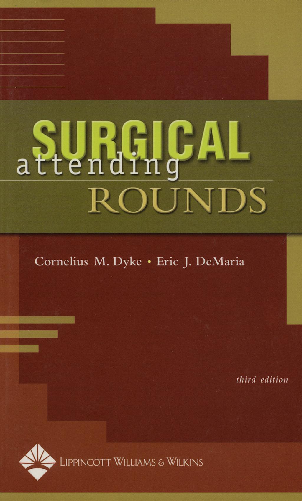Portada del libro 9780781750462 Surgical Attending Rounds