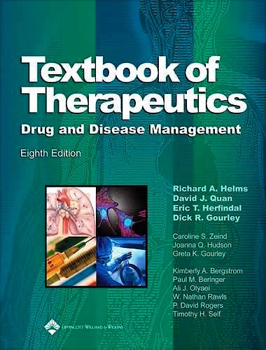 Portada del libro 9780781757348 Textbook of Therapeutics. Drug and Disease Management