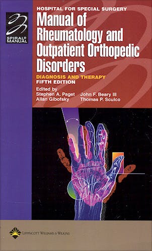 Portada del libro 9780781763004 Manual of Rheumatology and Outpatient Orthopedic Disorders. Diagnosis