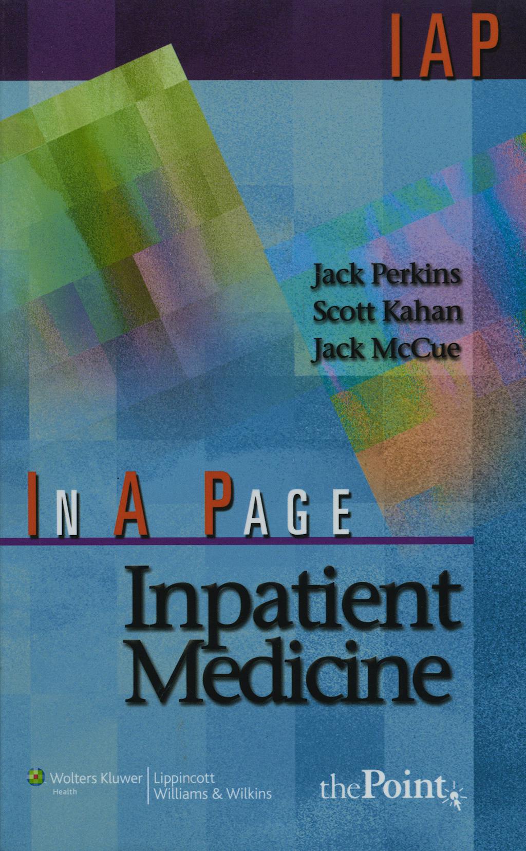 Portada del libro 9780781764995 In a Page Inpatient Medicine