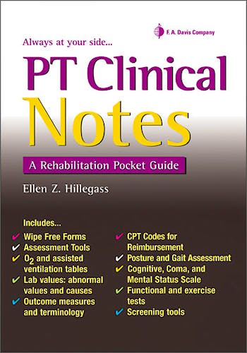 Portada del libro 9780803627604 Pt Clinical Notes: A Rehabilitation Pocket Guide