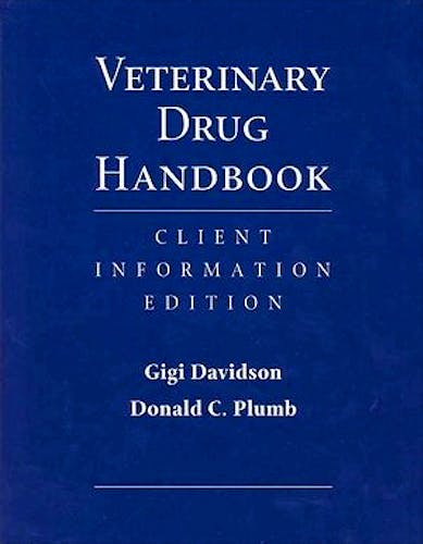 Portada del libro 9780813817835 Veterinary Drug Handbook. Client Information Edition
