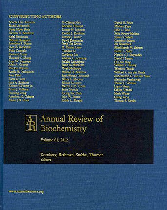 Portada del libro 9780824308810 Annual Review of Biochemistry, Vol. 81