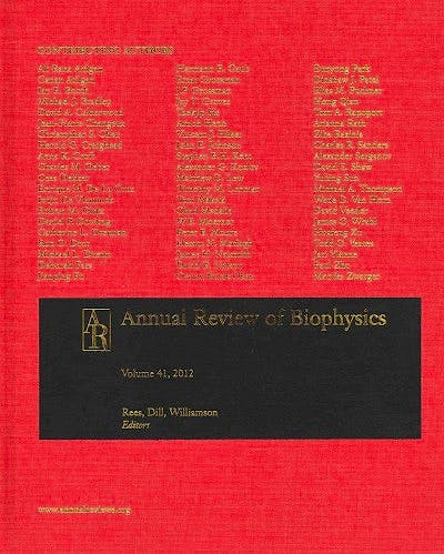 Portada del libro 9780824318413 Annual Review of Biophysics, Vol. 41