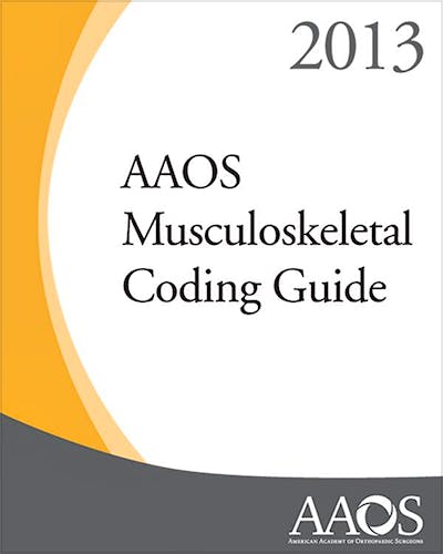 Portada del libro 9780892039647 AAOS Musculoskeletal Coding Guide 2013