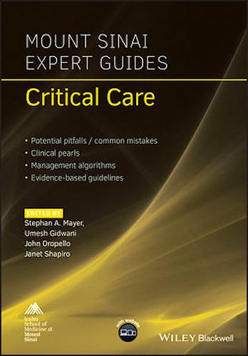 Portada del libro 9781119293262 Critical Care (Mount Sinai Expert Guides)
