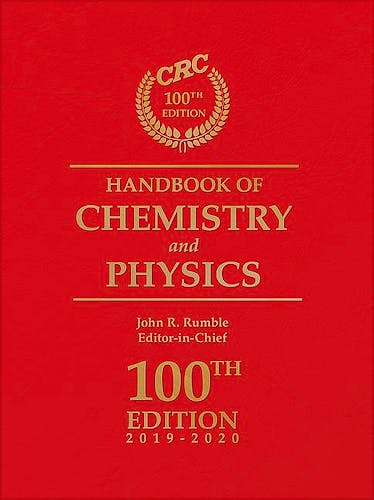 Portada del libro 9781138367296 CRC Handbook of Chemistry and Physics
