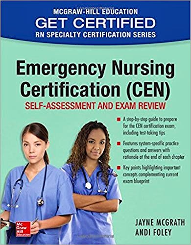 Portada del libro 9781259587146 Emergency Nursing Certification (Cen): Self-Assessment and Exam Review