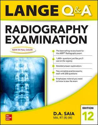 Portada del libro 9781260460445 Q&A Radiography Examination. LANGE