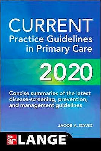 Portada del libro 9781260469844 Current Practice Guidelines in Primary Care 2020. Lange