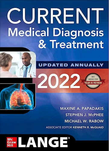Portada del libro 9781264269389 CURRENT Medical Diagnosis and Treatment 2022 LANGE