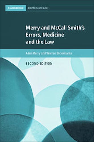 Portada del libro 9781316632253 Merry and Mccall Smith's Errors, Medicine and the Law