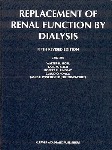 Portada del libro 9781402000836 Replacement of Renal Function by Dialysis