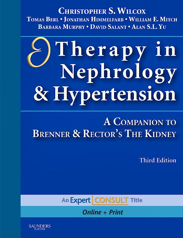 Portada del libro 9781416054849 Therapy in Nephrology and Hypertension. a Companion to Brenner & Rector's the Kidney (Online and Print)