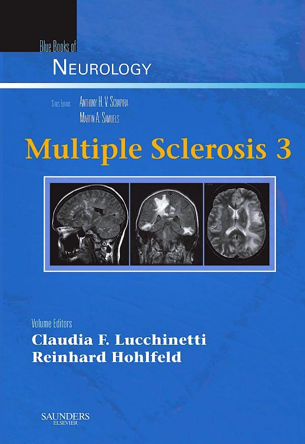 Portada del libro 9781416060680 Multiple Sclerosis 3. Blue Books of Neurology, Volume 34