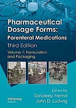 Portada del libro 9781420086430 Pharmaceutical Dosage Forms: Parenteral Medications, Vol. 1: Formulation and Packaging