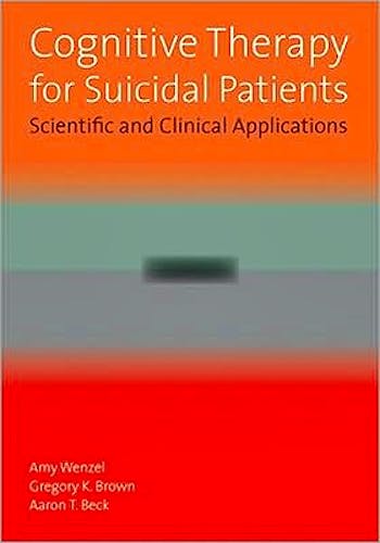 Portada del libro 9781433804076 Cognitive Therapy for Suicidal Patients