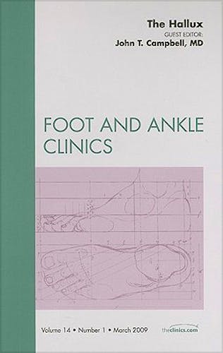 Portada del libro 9781437704754 The Hallux (An Issueof Foot and Ankle Clinics)