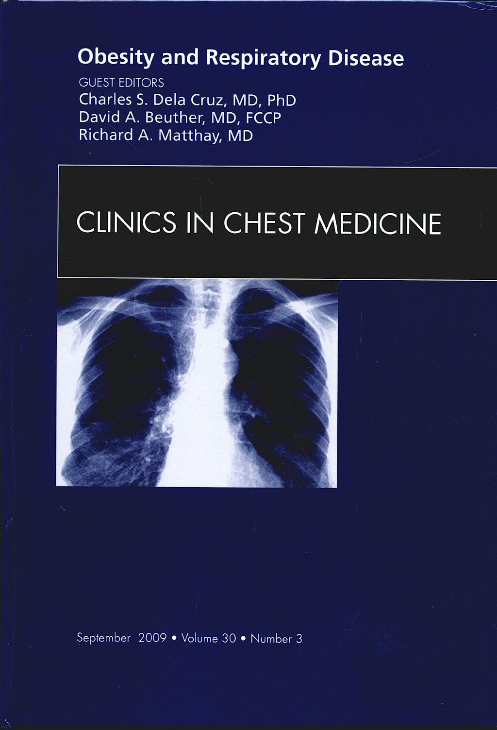 Portada del libro 9781437712018 Obesity and Respiratory Disease. an Issue of Clinics in Chest Medicine Volume 30-3