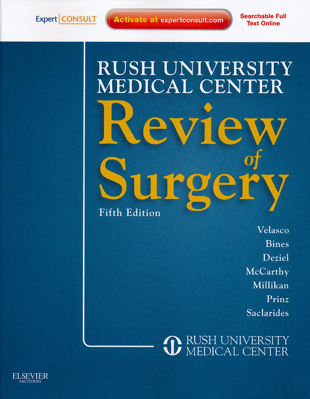Portada del libro 9781437717914 Rush University Medical Center Review of Surgery. Expert Consult - Online and Print