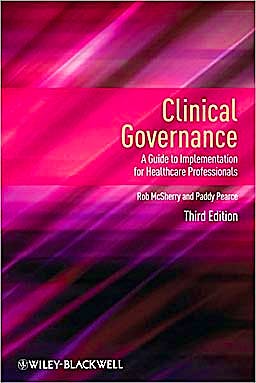 Portada del libro 9781444331110 Clinical Governance