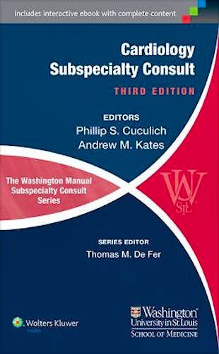 Portada del libro 9781451114225 The Washington Manual of Cardiology Subspecialty Consult