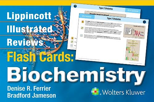 Portada del libro 9781451191110 Lippincott Illustrated Reviews Flash Cards: Biochemistry