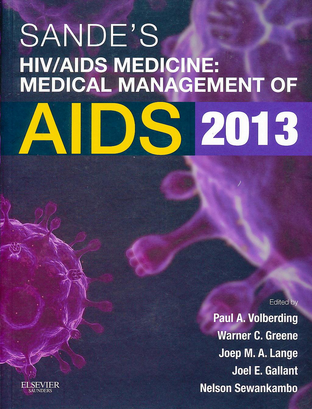 Portada del libro 9781455706952 Sande's Hiv/aids Medicine: Medical Management of Aids 2013