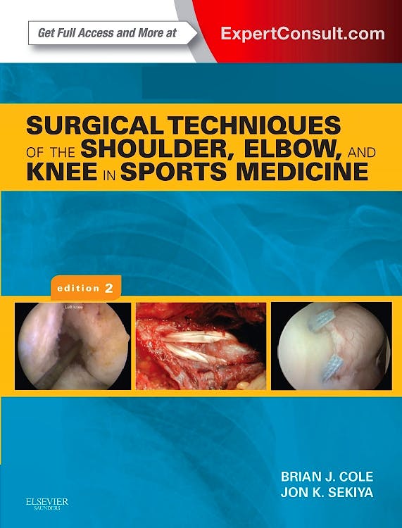 Portada del libro 9781455723560 Surgical Techniques of the Shoulder, Elbow, and Knee in Sports Medicine (Online and Print)