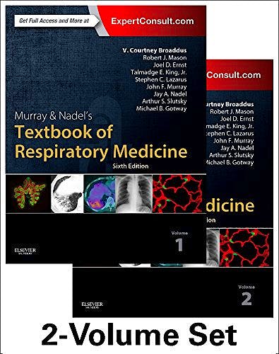 Portada del libro 9781455733835 Murray and Nadel's Textbook of Respiratory Medicine, 2 Vols.