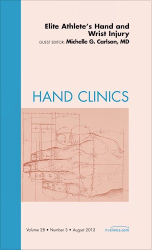 Portada del libro 9781455738700 Elite Athlete's Hand and Wrist Surgery, (Hand Clinics, Vol. 28-3)
