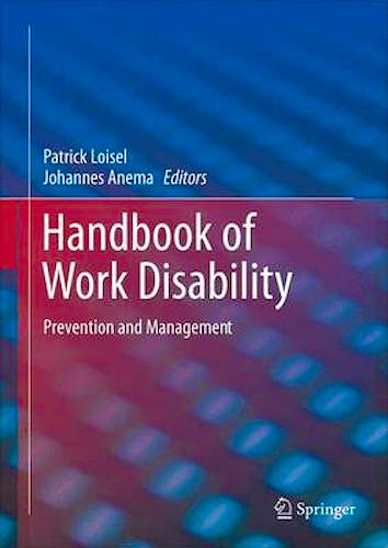 Portada del libro 9781461462132 Handbook of Work Disability. Prevention and Management