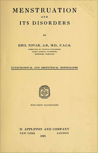 Portada del libro 9781480289727 Menstruation and Its Disorders