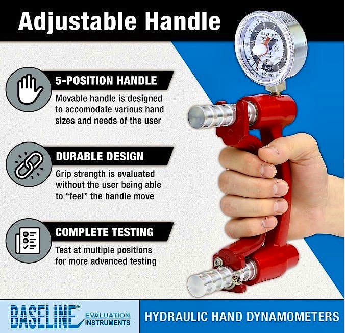 Dinamómetro Hidráulico Manual Baseline Lite 200 lb. (90,7 kg.)