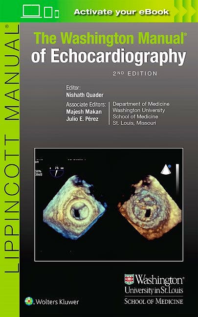 Portada del libro 9781496321282 The Washington Manual of Echocardiography