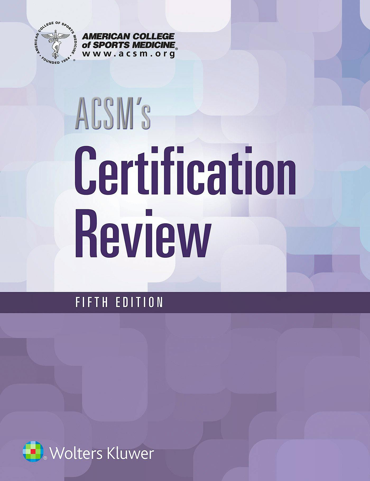 Portada del libro 9781496338778 ACSM's Certification Review