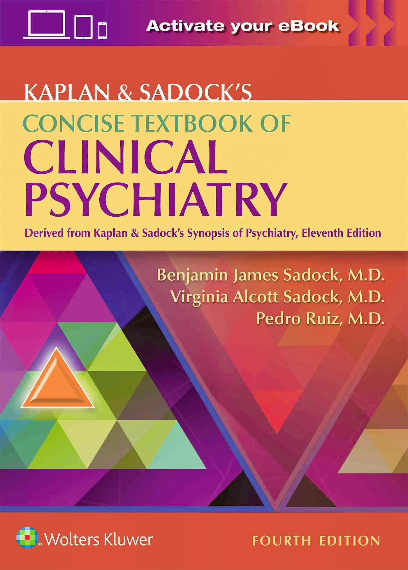 Portada del libro 9781496345257 Kaplan and Sadock's Concise Textbook of Clinical Psychiatry