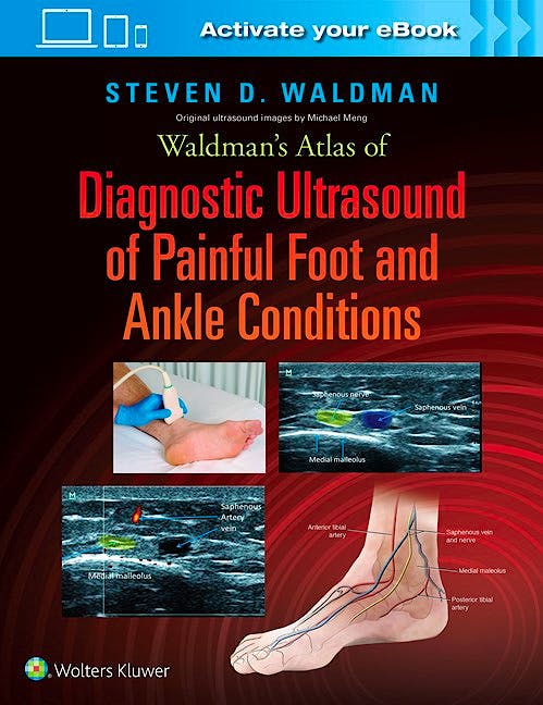 Portada del libro 9781496345462 Waldman's Atlas of Diagnostic Ultrasound of Painful Foot and Ankle Conditions