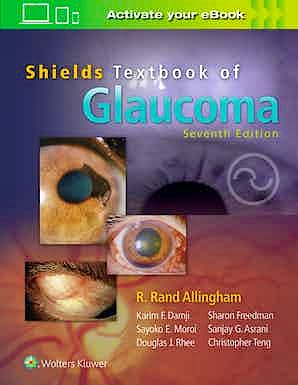 Portada del libro 9781496351456 SHIELDS Textbook of Glaucoma