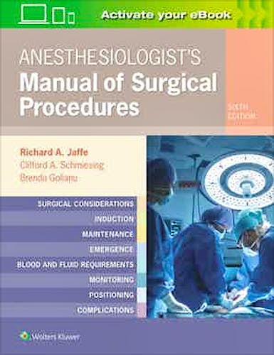 Portada del libro 9781496371256 Anesthesiologist's Manual of Surgical Procedures