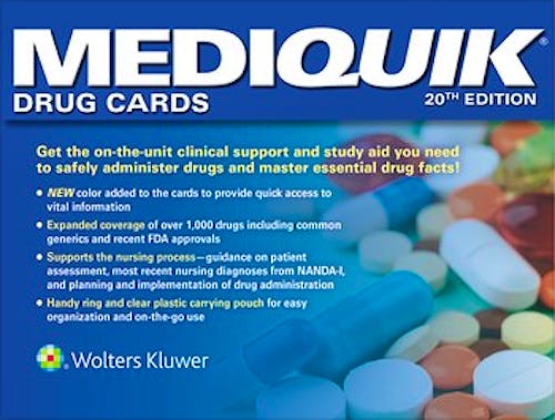 Portada del libro 9781496382092 MediQuik Drug Cards