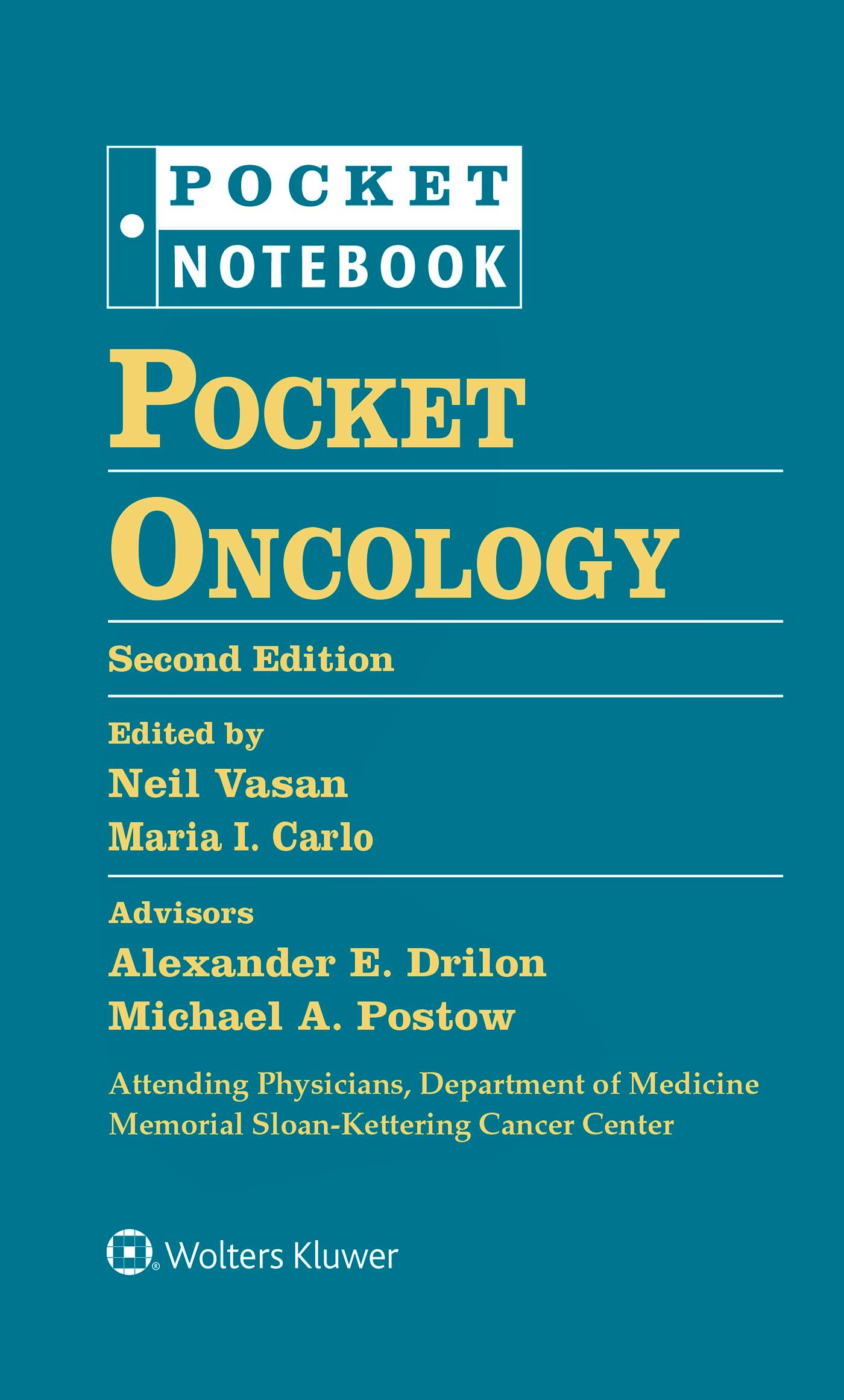 Portada del libro 9781496391032 Pocket Oncology