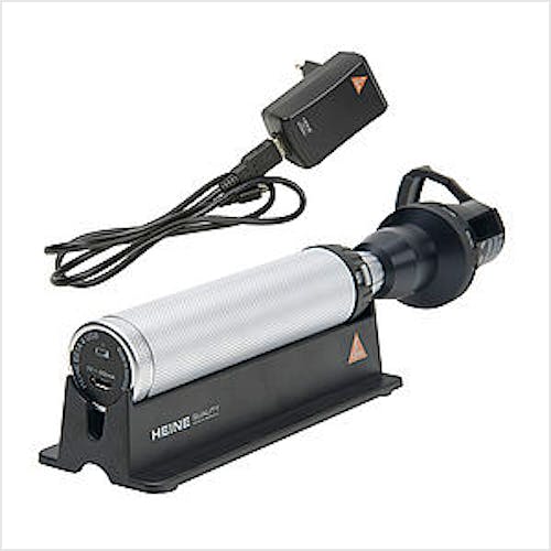 Retinómetro Heine Lambda100 3,5 V. Beta4 Usb Mango Recargable con Cable Usb y Fuente de Alimentación de Enchufe