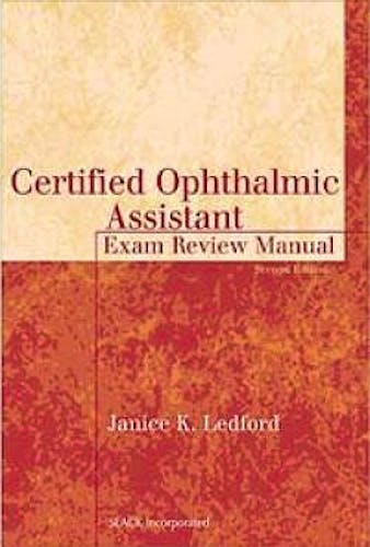 Portada del libro 9781556426421 Certified Ophthalmic Assistant: Exam Review Manual