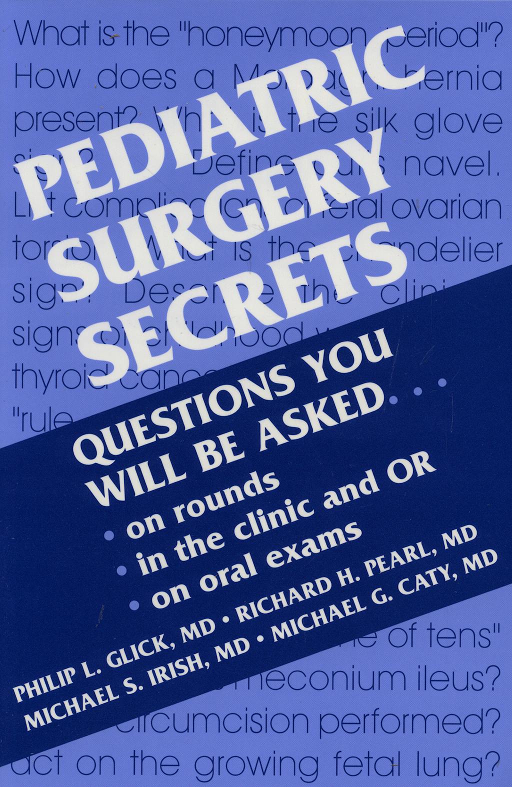 Portada del libro 9781560533177 Pediatric Surgery Secrets