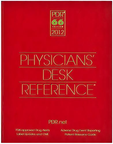 Portada del libro 9781563638008 Physicians' Desk Reference 2012