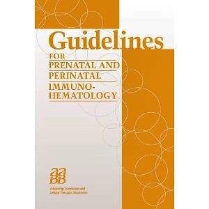 Portada del libro 9781563952081 Guidelines for Prenatal and Perinatal Immunohematology (053065)