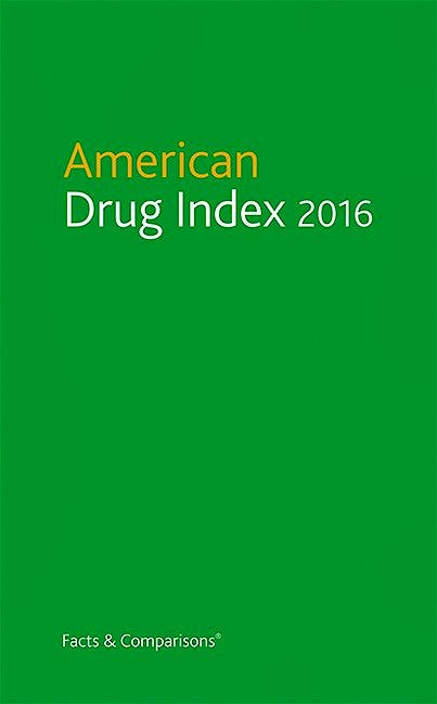 Portada del libro 9781574393699 American Drug Index 2016